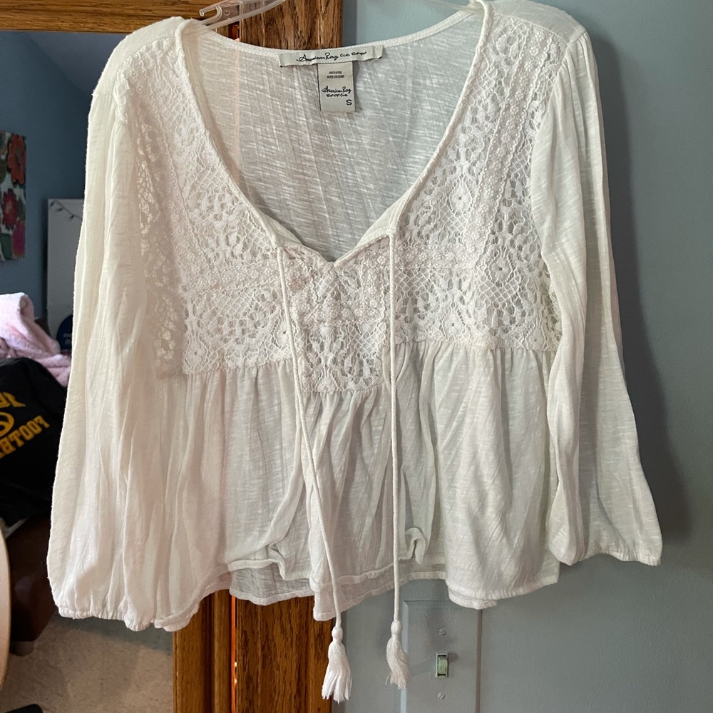 Gorgeous Girly White Top
